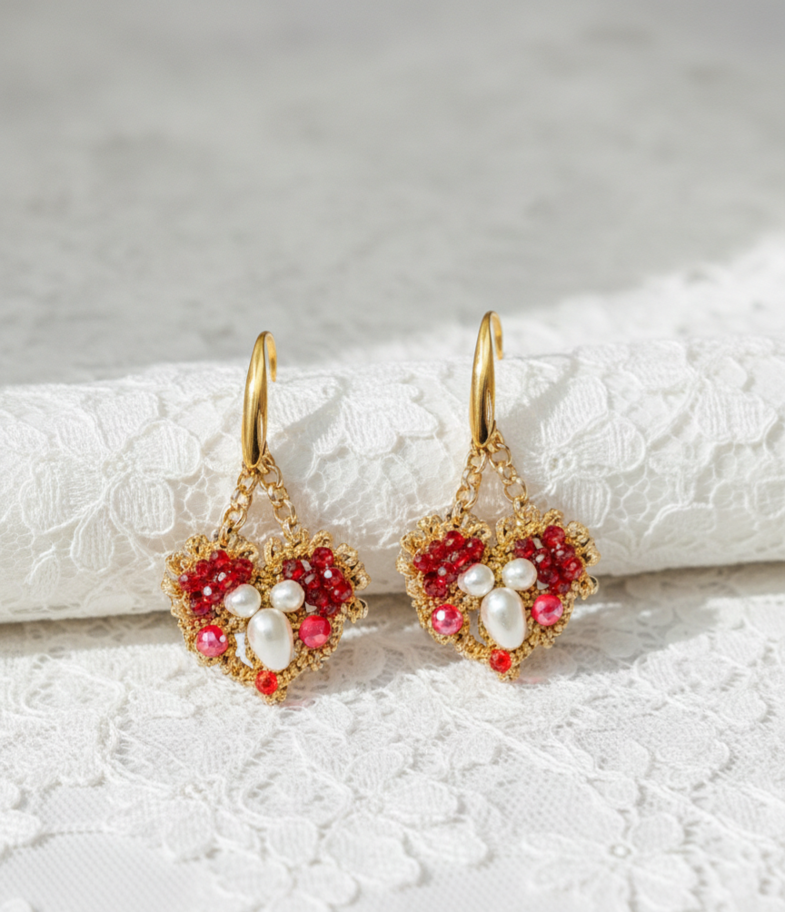 Cuoricini pendenti in oro