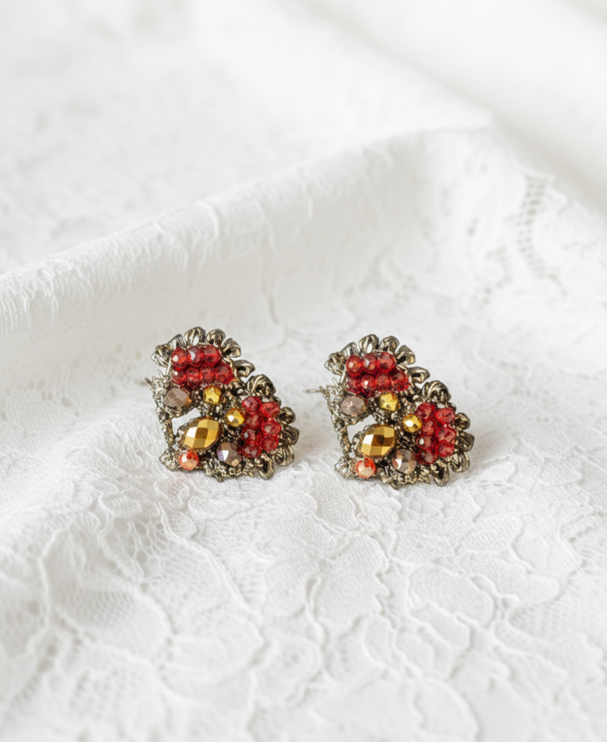 Cuoricini di Passione a Bottone in nero oro - immagine 3