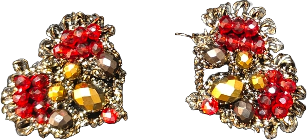 Cuoricini di Passione a Bottone in nero oro - immagine 2