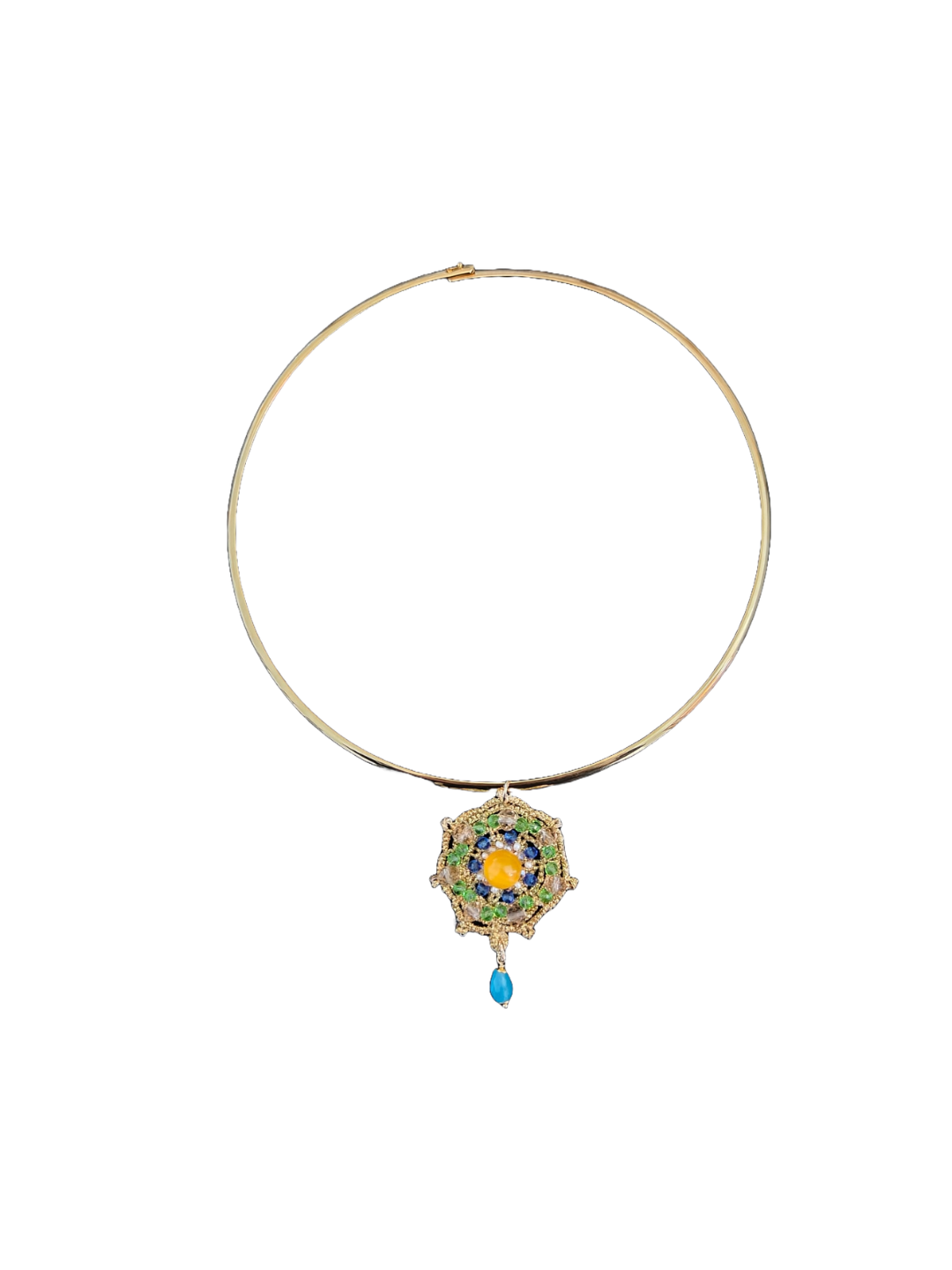 Collana ruota giallo blu - immagine 3