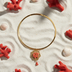 Collana scaglie corallo