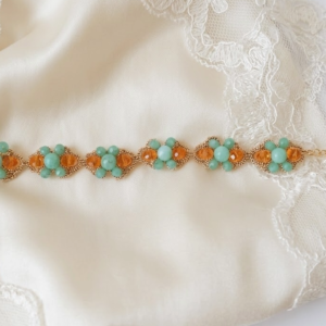 Bracciale arancione verde