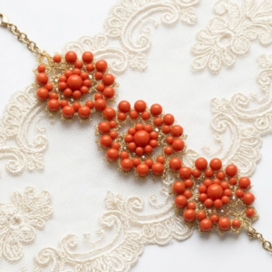 Bracciale Gerbera Corallo oro