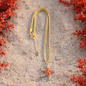 Collana stellina corallo