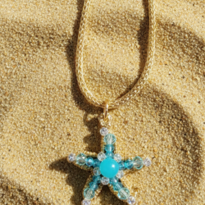 Collana Stellina Acqua marina
