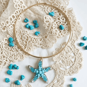 Collana rigida stella turchese