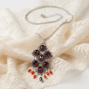 Collana Sunset nero Borgogna